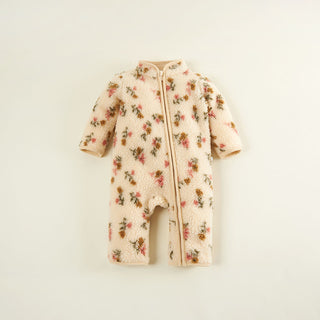 Sherpa Zippered Romper - Amber (Floral)