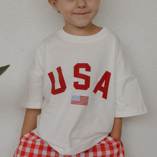 Child Cotton Tee - USA Sweatshirt forever french baby Size: 0-3 Months