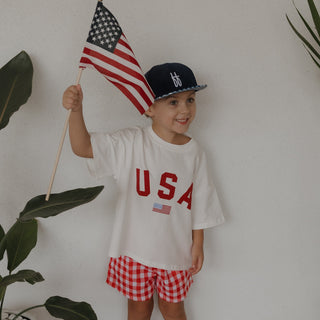 Child Cotton Tee - USA Sweatshirt forever french baby Size: 0-3 Months