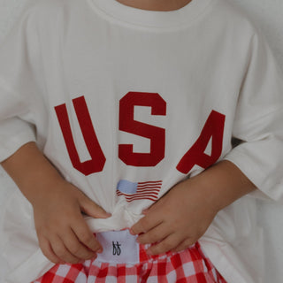 Child Cotton Tee - USA Sweatshirt forever french baby Size: 0-3 Months