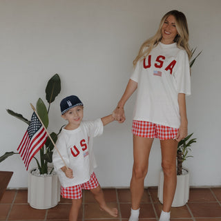 Adult Cotton Tee - USA Adult Tee forever french baby Size: Small