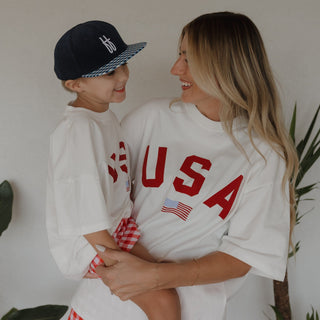 Adult Cotton Tee - USA Adult Tee forever french baby Size: Small