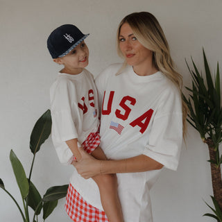 Adult Cotton Tee - USA Adult Tee forever french baby Size: Small