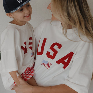 Adult Cotton Tee - USA Adult Tee forever french baby Size: Small