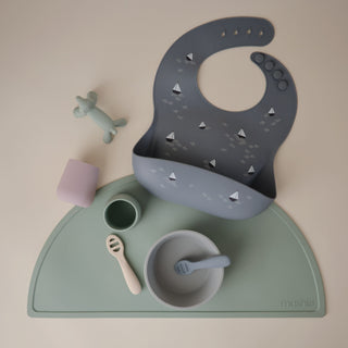 Silicone Suction Bowlsilicone tablewareMushieColor: Cambridge Blue
