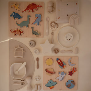 Classic Silicone Suction Plate silicone tableware Mushie Color: Shifting Sand