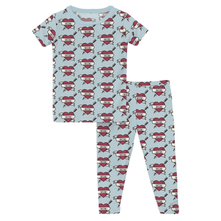 Bamboo Short Sleeve Pajama Set - Mom Tattoo KicKee Pants Size: 2T