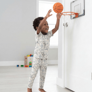 Bamboo Short Sleeve Pajama Set - Natural Sports Gear KicKee Pants Size: 3T