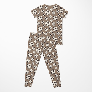 Bamboo Short Sleeve Pajama Set - Portabella Soccer KicKee Pants Size: 3T