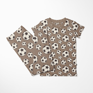 Bamboo Short Sleeve Pajama Set - Portabella Soccer KicKee Pants Size: 3T