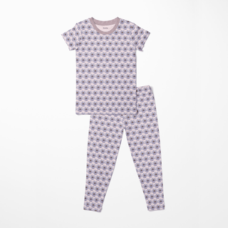 Bamboo Short Sleeve Pajama Set - Shrinking Violet Summer Flowers