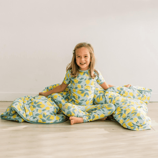 Bamboo Short Sleeve Pajama Set - Spring Sky Lemonade