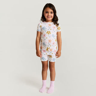 Bamboo Short Sleeve Pajama Set with Shorts - Daisy (Florals)