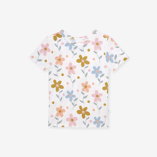 Bamboo Short Sleeve Pajama Set with Shorts - Daisy (Florals)