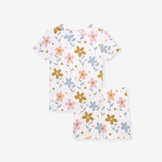 Bamboo Short Sleeve Pajama Set with Shorts - Daisy (Florals)