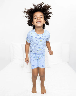 Bamboo Short Sleeve Pajama Set with Shorts - Hockey Bellabu Bear Size: 3T