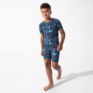 Bamboo Short Sleeve Pajama Set with Shorts - Jurassic Park: Tracker Bellabu Bear Size: 4T