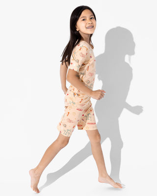 Bamboo Short Sleeve Pajama Set with Shorts - Minecraft Summer Vibes Bellabu Bear Size: 18-24 Months