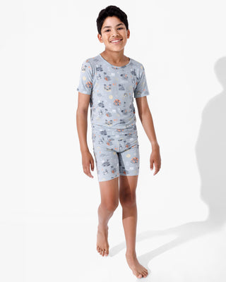 Bamboo Short Sleeve Pajama Set with Shorts - Minecraft Time to Mine Bellabu Bear Size: 18-24 Months