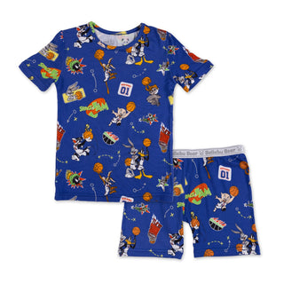 Bamboo Short Sleeve Pajama Set with Shorts - Space Jam Bellabu Bear Size: 4T