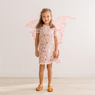 Bamboo Short Sleeve Swing Dress - Sweet Pea Fairy Party