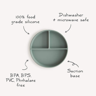 Silicone Suction Platesilicone tablewareMushieColor: Cambridge Blue
