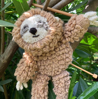 Wool Knit Buddy | Sam the Sloth knit dolls Finn + Emma Color: Default Size: One Size
