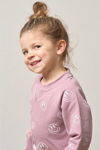 Smiley Pullover - Dusty Purple Little Bipsy Size: 18-24 Months