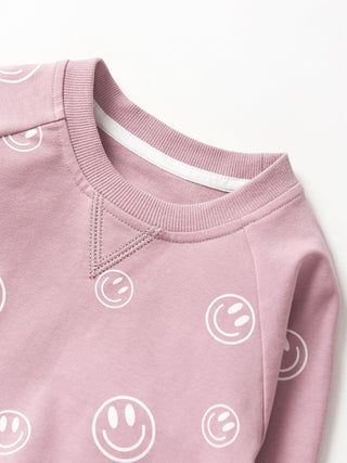 Smiley Pullover - Dusty Purple Little Bipsy Size: 18-24 Months