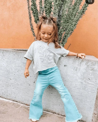 Sophie Denim Bell Bottoms - Light WashBottomsBailey's BlossomsSize: 0-3months