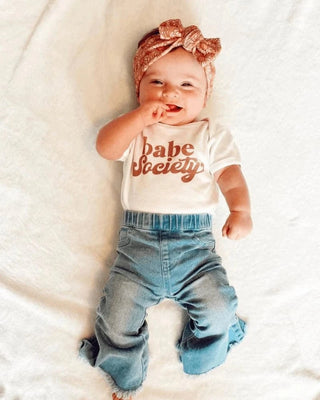 Sophie Denim Bell Bottoms - Light WashBottomsBailey's BlossomsSize: 0-3months