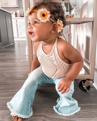 Sophie Denim Bell Bottoms - Light WashBottomsBailey's BlossomsSize: 0-3months