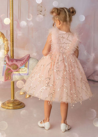 Sparkly Feather Fairy Tulle Dress Dresses Faeella Size: 2
