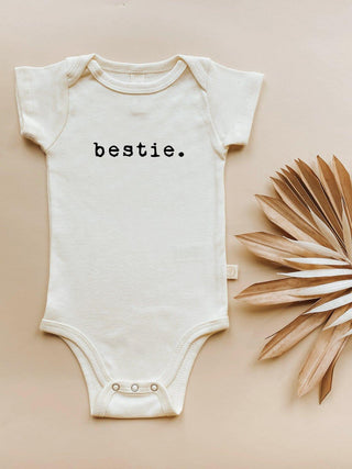 Organic Cotton Short Sleeve Bodysuit - Bestie Short Sleeve Onesie Tenth & Pine Color: Black Size: 0-3M