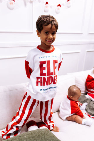 Straight Leg Pants - Red & White Stripes