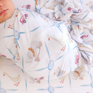 Bamboo Swaddle and Beanie Set - Oxford (Toys)
