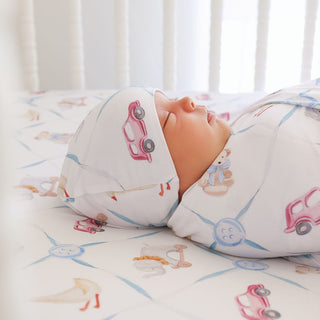 Bamboo Swaddle and Beanie Set - Oxford (Toys)