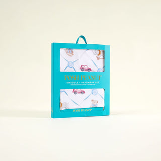 Bamboo Swaddle and Beanie Set - Oxford (Toys)