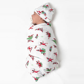 Bamboo Swaddle and Beanie Set - The Elf On the Shelf Bellabu Bear Size: One Size