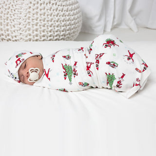 Bamboo Swaddle and Beanie Set - The Elf On the Shelf Bellabu Bear Size: One Size