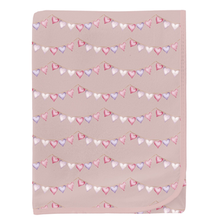 Bamboo Swaddling Blanket - Baby Rose Heart Bunting Swaddling Blankets KicKee Pants Size: One Size