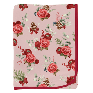 Bamboo Swaddling Blanket - Baby Rose Holiday Floral KicKee Pants Size: One Size
