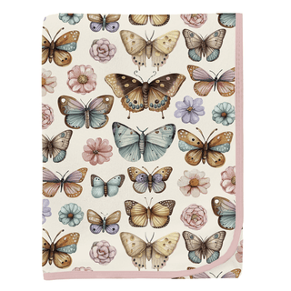 Bamboo Swaddling Blanket - Botanical Butterflies KicKee Pants Size: One Size
