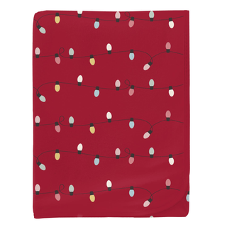 Bamboo Swaddling Blanket - Crimson Holiday Lights KicKee Pants Size: One Size