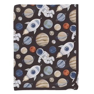 Bamboo Swaddling Blanket - Midnight Space Dream KicKee Pants Size: One Size