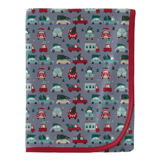 Bamboo Swaddling Blanket - Moonlight Christmas Cars and Trucks