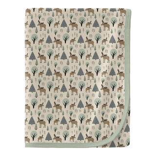 Bamboo Swaddling Blanket - Natural Forest Moose