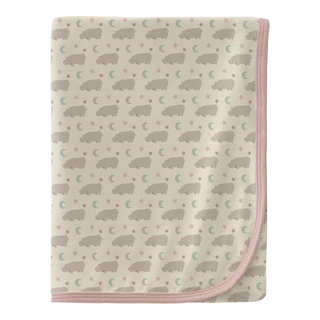 Bamboo Swaddling Blanket - Natural Hippo