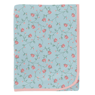 Bamboo Swaddling Blanket - Spring Sky Floral Vines KicKee Pants Size: One Size