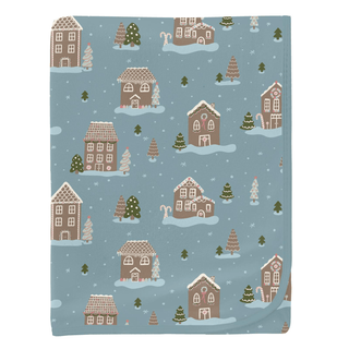 Bamboo Swaddling Blanket - Stormy Sea Gingerbread Town KicKee Pants Size: One Size
